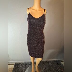 Fashion Magazine Black Sparkle Mini Dress